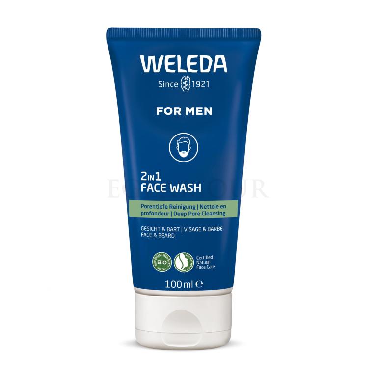 Weleda For Men 2in1 Face Wash Żel oczyszczający dla mężczyzn 100 ml