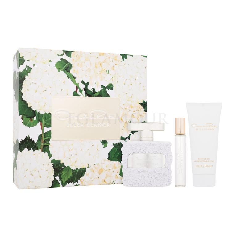 Oscar de la Renta Bella Blanca Zestaw woda perfumowana 100 ml + mleczko do ciała 100 ml + woda perfumowana 15 ml