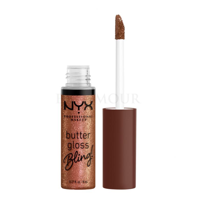 NYX Professional Makeup Butter Gloss Bling Błyszczyk do ust dla kobiet 8 ml Odcień 08 HU$TLA