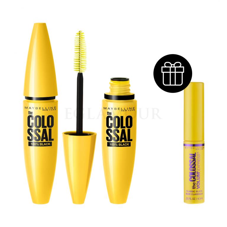 Zestaw Tusz do rzęs Maybelline The Colossal 100% Black + Tusz do rzęs Maybelline The Colossal Mascara