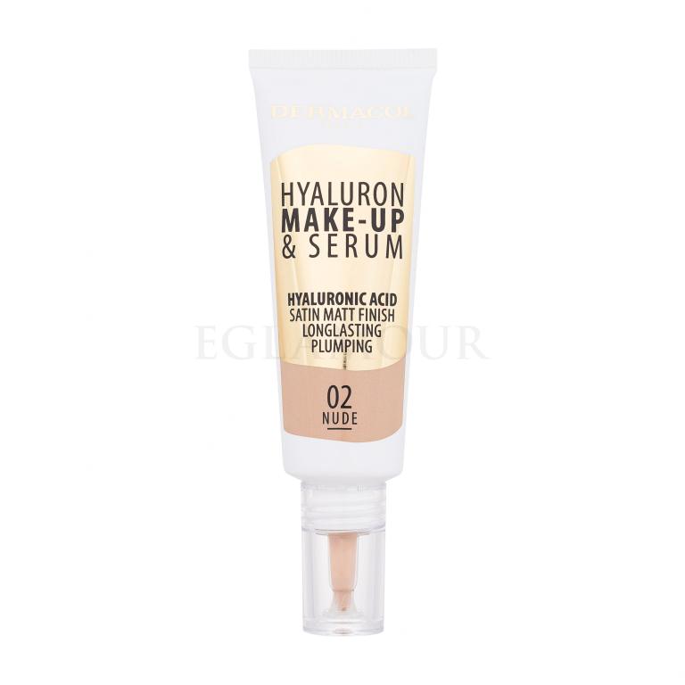 Dermacol Hyaluron Make-Up &amp; Serum Podkład dla kobiet 25 g Odcień 02 Nude