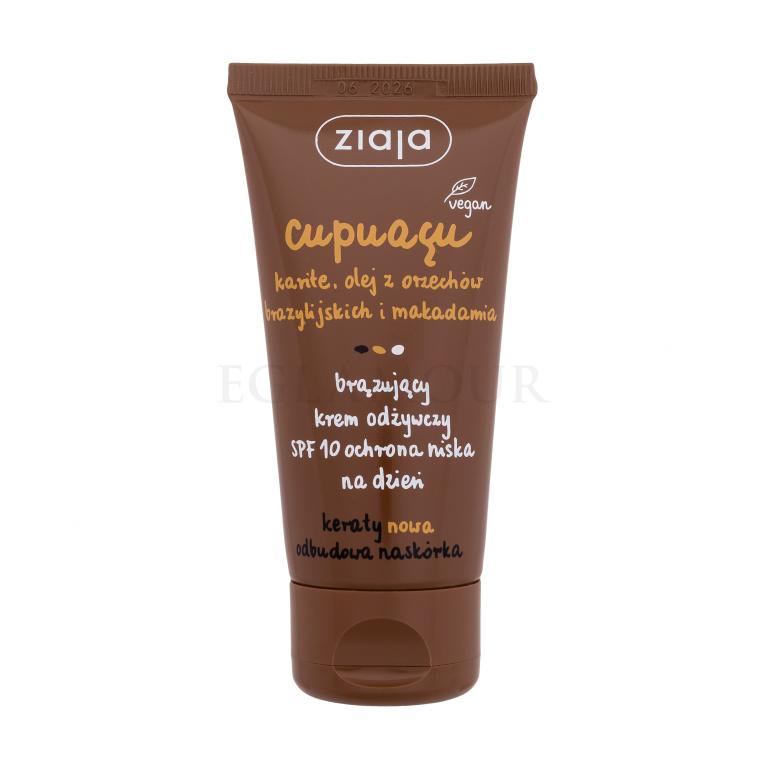 Ziaja Cupuacu Bronzing Nourishing Cream SPF10 Samoopalacz dla kobiet 50 ml Uszkodzone pudełko