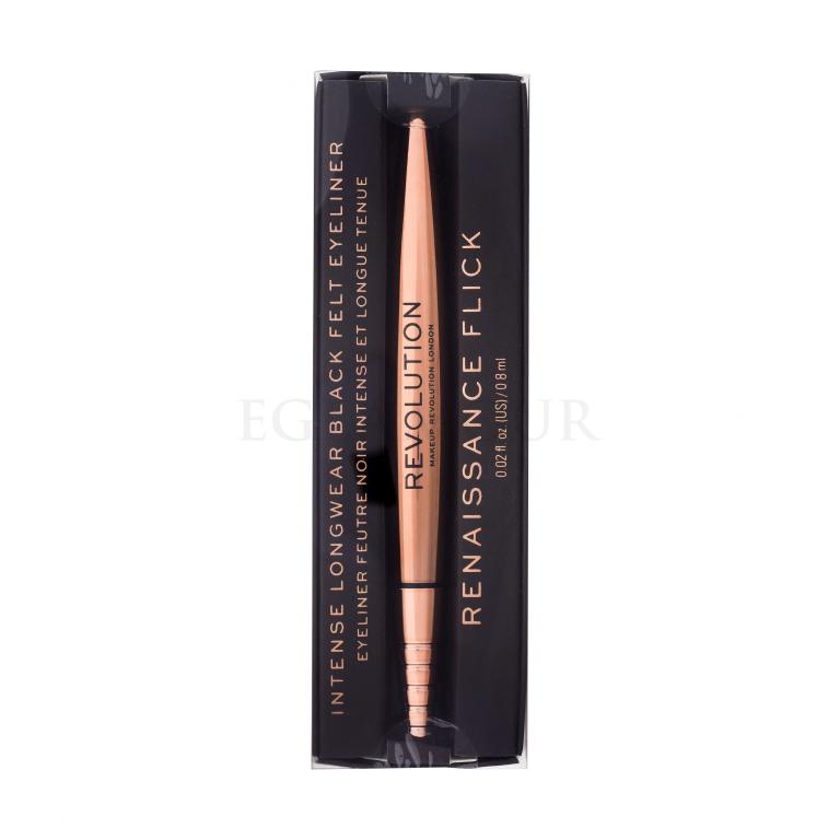 Makeup Revolution London Renaissance Flick Eyeliner dla kobiet 0,8 g Odcień Black