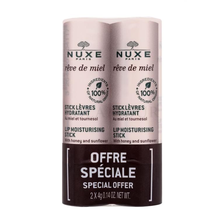 NUXE Rêve de Miel Lip Moisturising Stick Balsam do ust dla kobiet 2x4 g