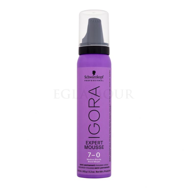 Schwarzkopf Professional Igora Expert Mousse Farba do włosów dla kobiet 100 ml Odcień 7-0 Medium Blonde