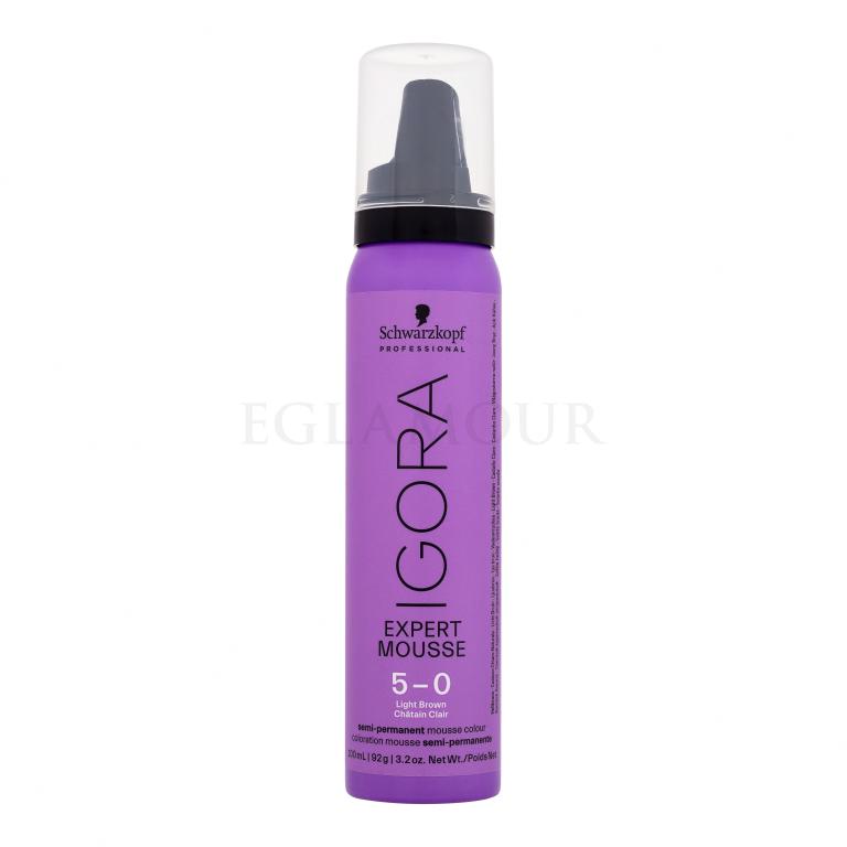 Schwarzkopf Professional Igora Expert Mousse Farba do włosów dla kobiet 100 ml Odcień 5-0 Light Brown