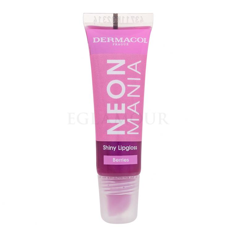 Dermacol Neon Mania Shiny Lipgloss Błyszczyk do ust dla kobiet 10 ml Odcień Berries