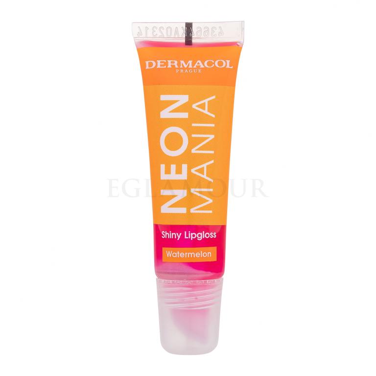 Dermacol Neon Mania Shiny Lipgloss Błyszczyk do ust dla kobiet 10 ml Odcień Watermelon