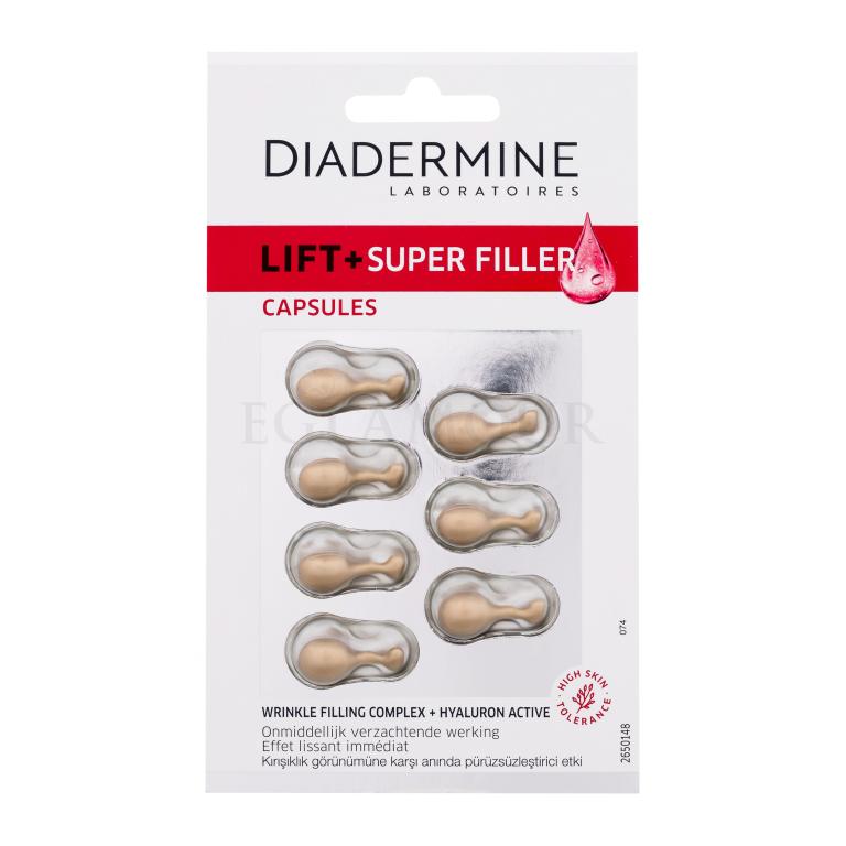 Diadermine Lift+ Super Filler Capsules Serum do twarzy dla kobiet 7 szt Uszkodzone pudełko