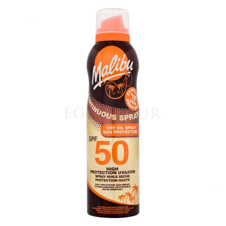 Malibu Continuous Spray Dry Oil SPF50 Preparat do opalania ciała 175 ml