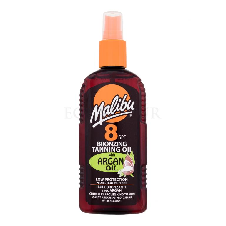 Malibu Bronzing Tanning Oil Argan Oil SPF8 Preparat do opalania ciała dla kobiet 200 ml