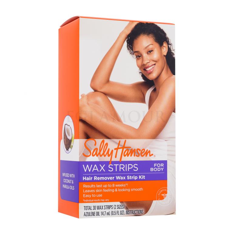 Sally Hansen Wax Hair Remover Wax Strip Kit For Body Akcesoria do depilacji dla kobiet Zestaw