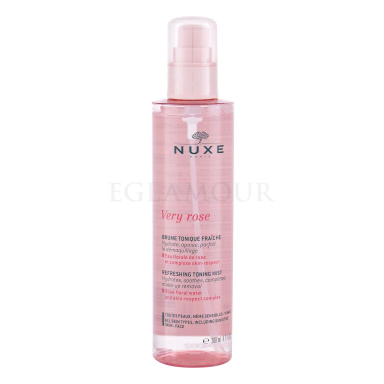 NUXE Very Rose Refreshing Toning Wody i spreje do twarzy dla kobiet 200 ml tester