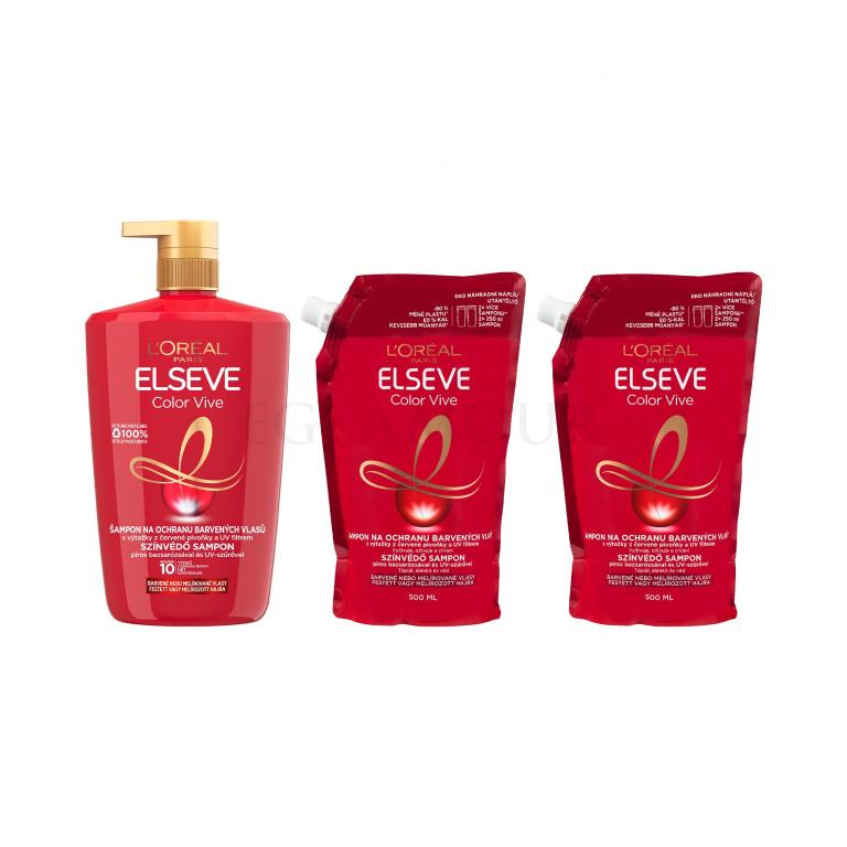 Zestaw Szampon do włosów L&#039;Oréal Paris Elseve Color-Vive Protecting Shampoo + Szampon do włosów L&#039;Oréal Paris Elseve Color-Vive Protecting Shampoo