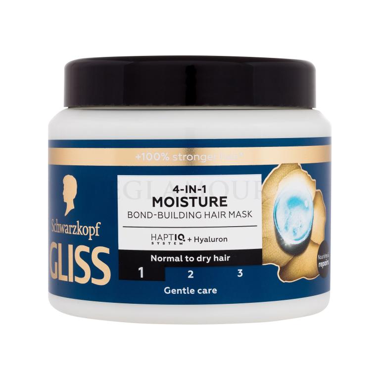 Schwarzkopf Gliss Moisture 4-in-1 Hair Mask Maska do włosów dla kobiet 400 ml