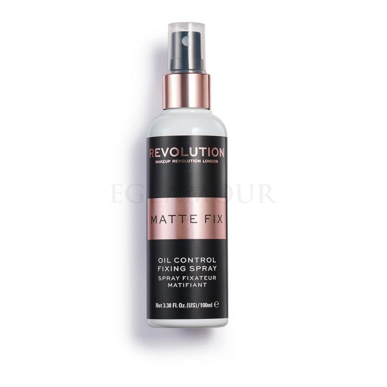 Makeup Revolution London Matte Fix Oil Control Spray Utrwalacz makijażu dla kobiet 100 ml