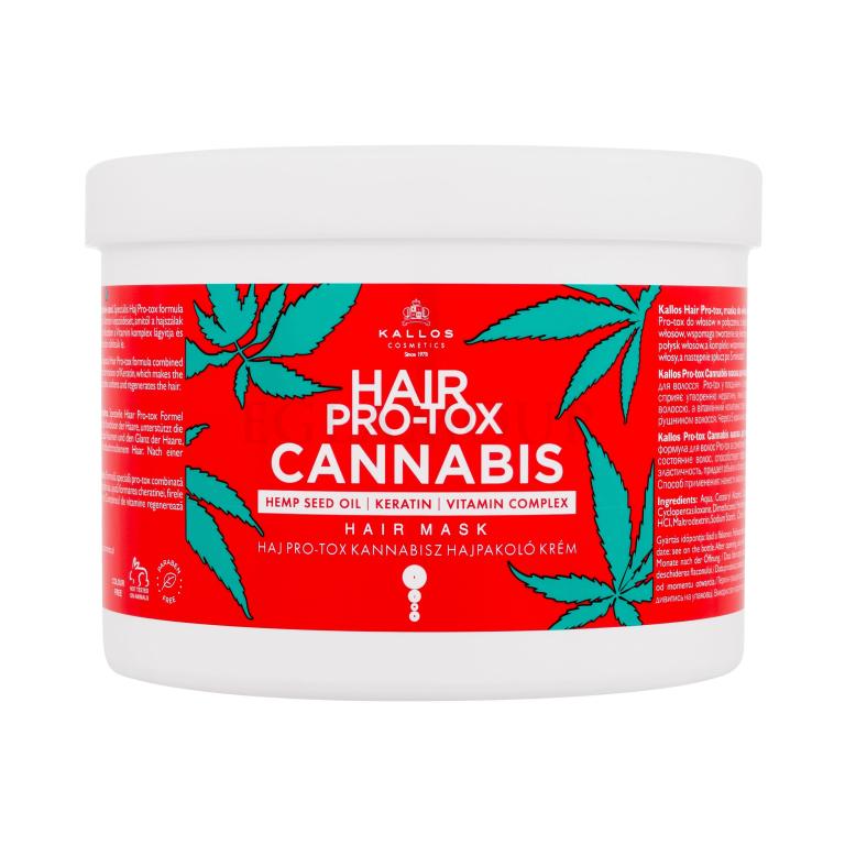 Kallos Cosmetics Hair Pro-Tox Cannabis Maska do włosów dla kobiet 500 ml