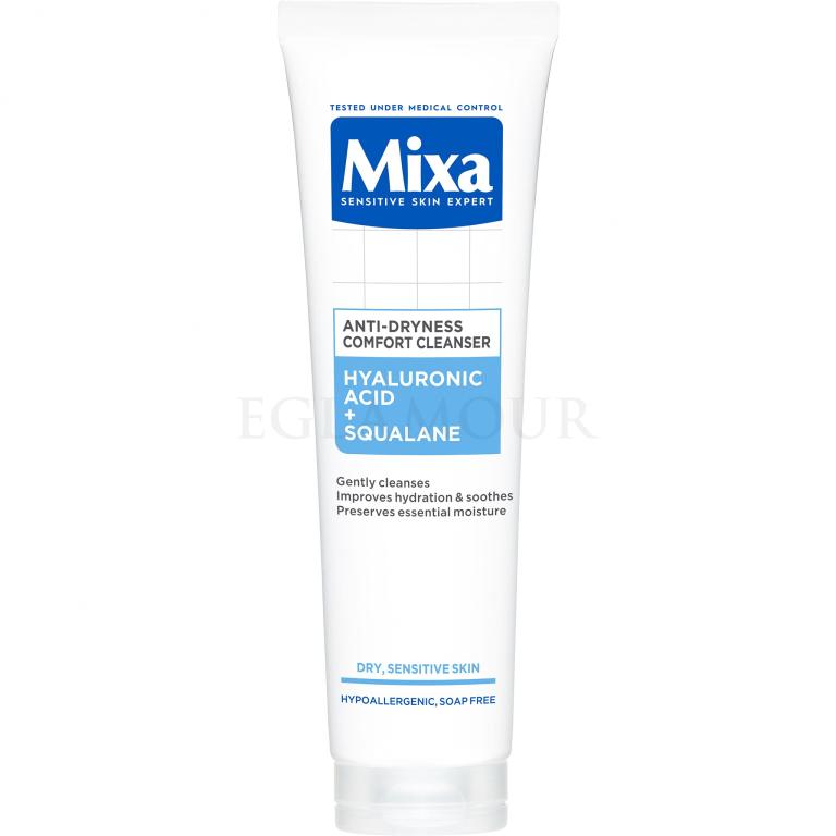 Mixa Hyaluronic Acid + Squalane Anti-Dryness Comfort Cleanser Żel oczyszczający dla kobiet 150 ml