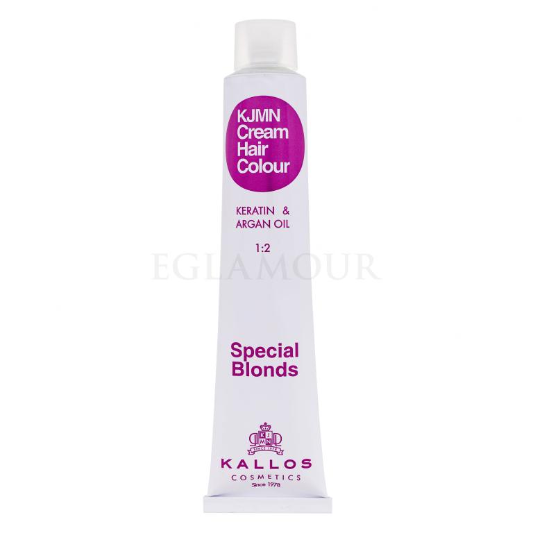 Kallos Cosmetics KJMN Cream Hair Colour Keratin &amp; Argan Oil Special Blonds Farba do włosów dla kobiet 100 ml Odcień 12.8 Special Ultra Pearl Blond