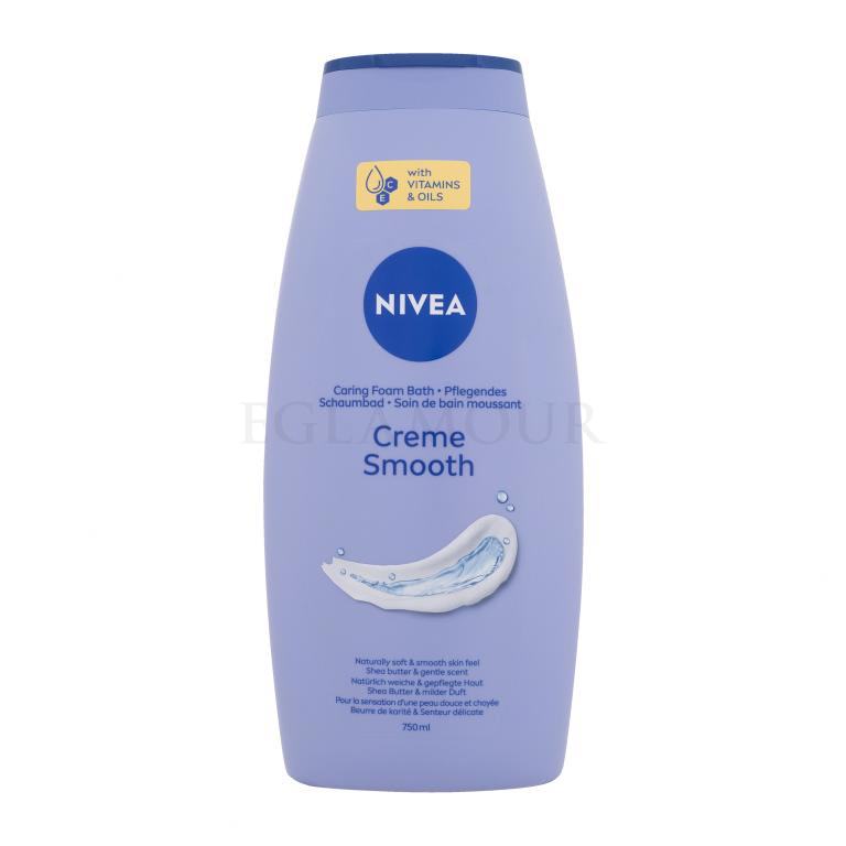 Nivea Creme Smooth Caring Foam Bath Pianka do kąpieli dla kobiet 750 ml