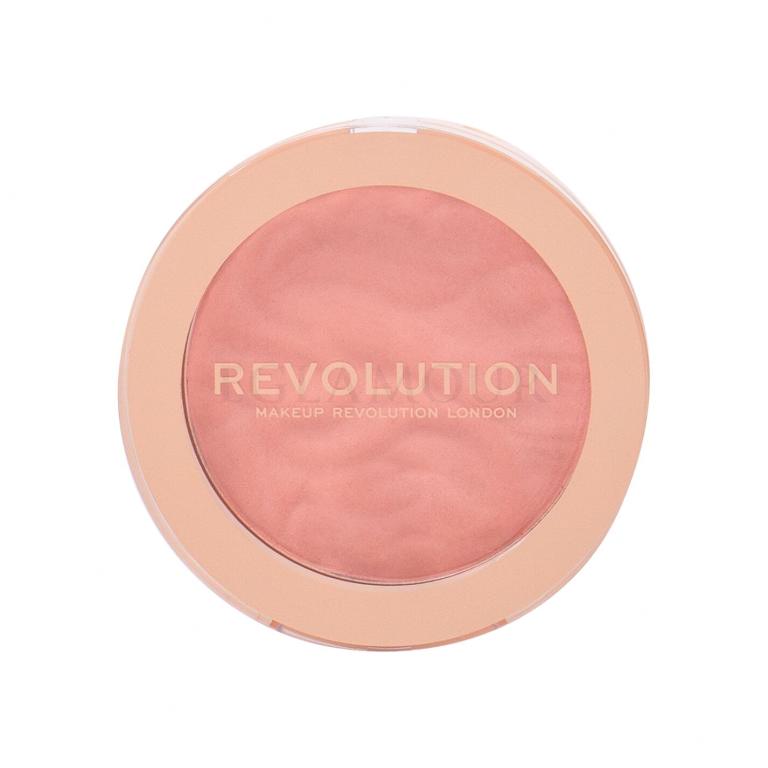 Makeup Revolution London Re-loaded Róż dla kobiet 7,5 g Odcień Peach Bliss Uszkodzone pudełko