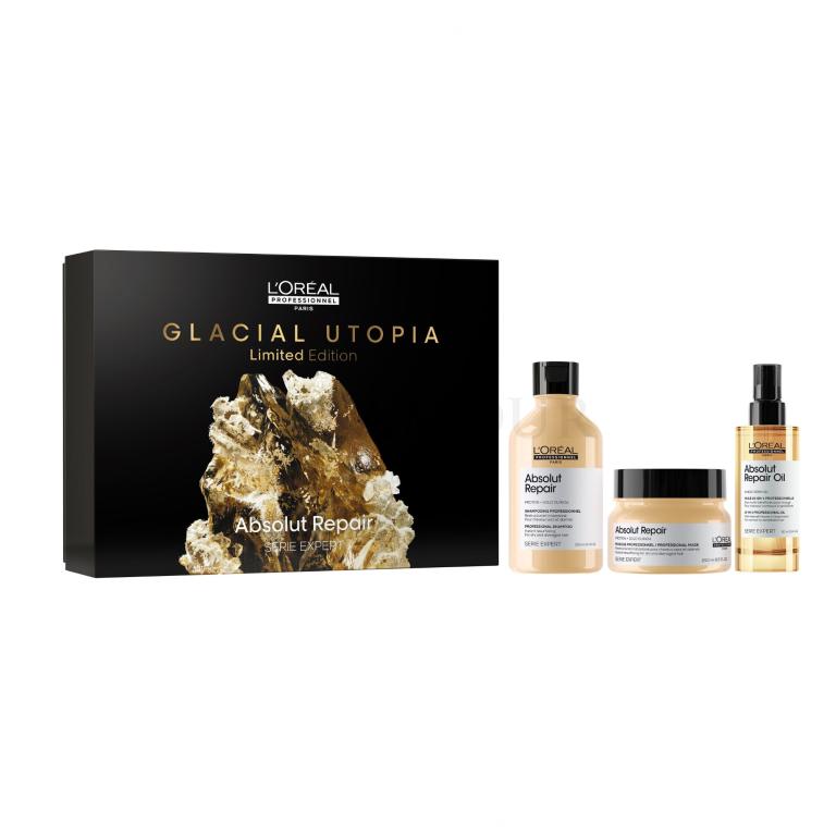 L&#039;Oréal Professionnel Absolut Repair Glacial Utopia Limited Edition Zestaw szampon Absolut Repair 300 ml + maska do włosów Absolut Repair 250 ml + olej do włosów Absolut Repair Oil 90 ml