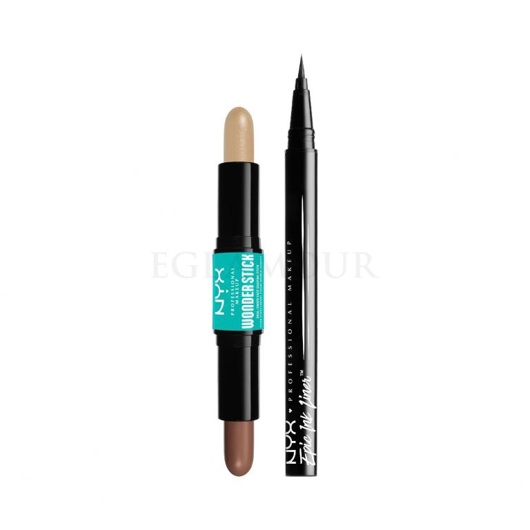 Zestaw Korektor NYX Professional Makeup Wonder Stick + Eyeliner NYX Professional Makeup Epic Ink Liner