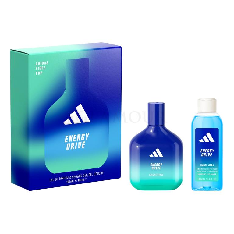 Adidas Vibes Energy Drive Zestaw woda perfumowana 100 ml + żel pod prysznic 100 ml