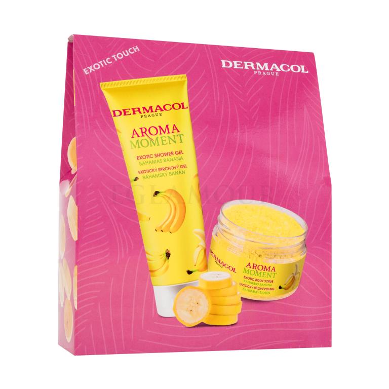 Dermacol Aroma Moment Bahamas Banana Zestaw żel pod prysznic Bahamas Banana 250 ml + peeling do ciała Bahamas Banana 200 g