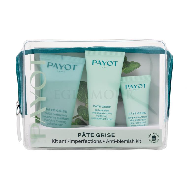 PAYOT Pâte Grise Anti Blemish Kit Zestaw żel oczyszczający 50 ml + żel do twarzy 30 ml + maska do twarzy 15 ml + torebka