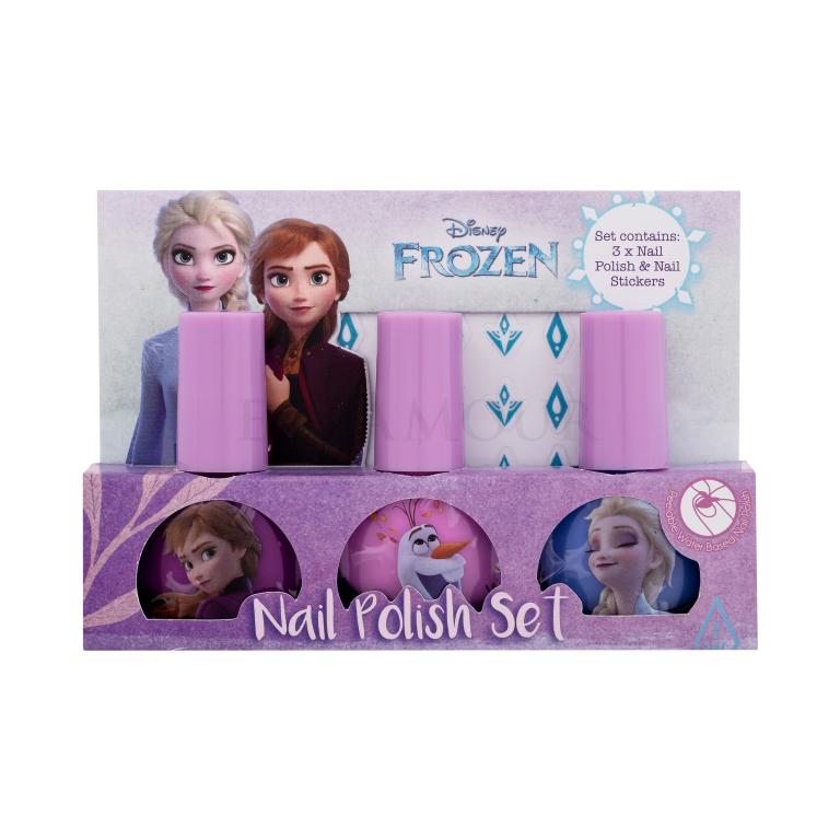 Lip Smacker Disney Frozen Nail Polish Set Zestaw lakier do paznokci 3 x 4 ml + naklejki na paznokcie