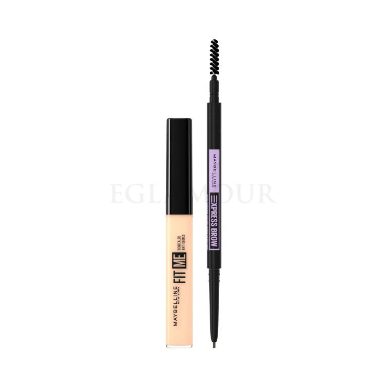 Zestaw Korektor Maybelline Fit Me! + Kredka do brwi Maybelline Express Brow Ultra Slim