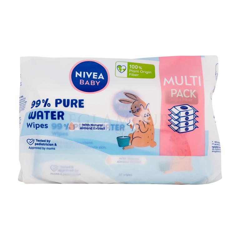 Nivea Baby 99% Pure Water Wipes Chusteczki oczyszczające dla dzieci 4x57 szt