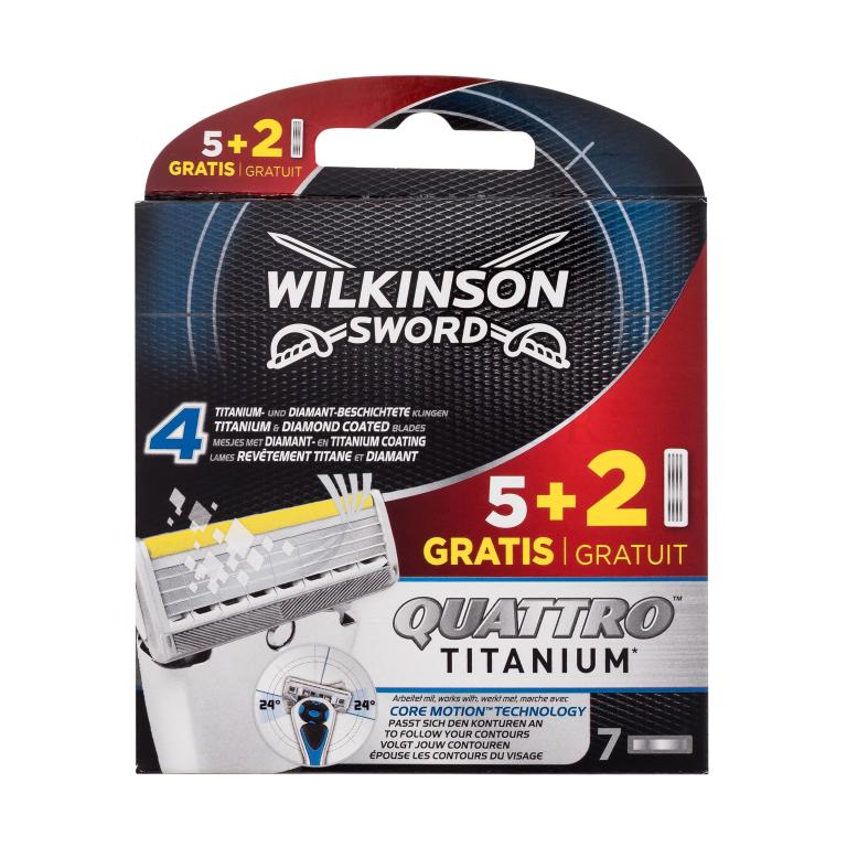 Wilkinson Sword Quattro Titanium Wkład do maszynki dla mężczyzn Zestaw