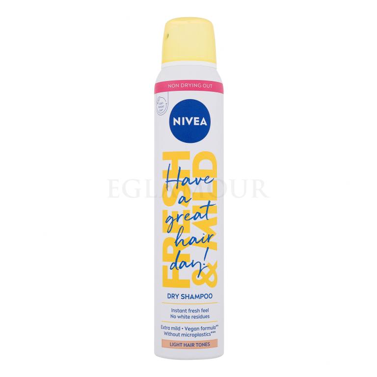 Nivea Fresh &amp; Mild Light Hair Tones Dry Shampoo Suchy szampon dla kobiet 200 ml