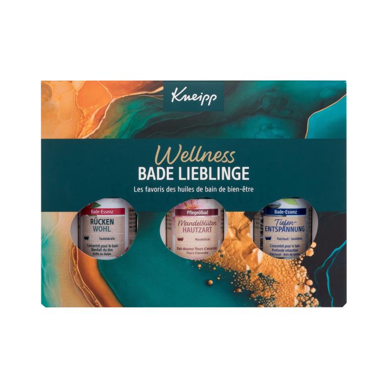 Kneipp Bath Oil Wellness Zestaw Back Comfort (Rücken Wohl) 20 ml + Almond Blossom (Mandelblüten Hautzart) 20 ml + Deep Relaxation (Tiefen Entspannung) 20 ml