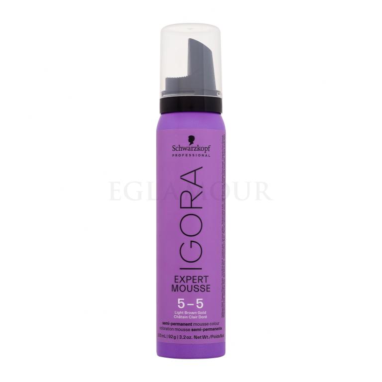 Schwarzkopf Professional Igora Expert Mousse Farba do włosów dla kobiet 100 ml Odcień 5-5 Light Brown Gold