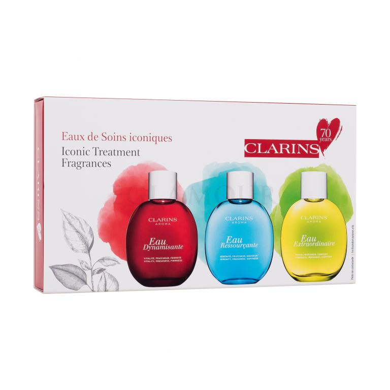 Clarins Aroma Iconic Treatment Fragrances Zestaw eau de soin Eau Dynamisante 30 ml + eau de soin Eau Ressourcante 30 ml + eau de soin Eau Extraordinaire 30 ml