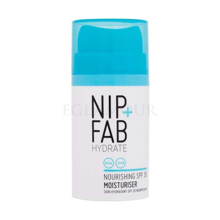 NIP+FAB Hydrate Nourishing Moisturiser SPF30 Preparat do opalania twarzy dla kobiet 50 ml