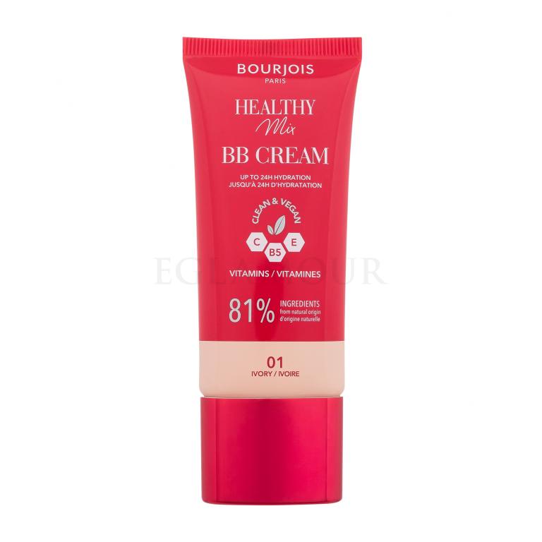 BOURJOIS Paris Healthy Mix Clean &amp; Vegan BB Cream Krem BB dla kobiet 30 ml Odcień 01 Ivory