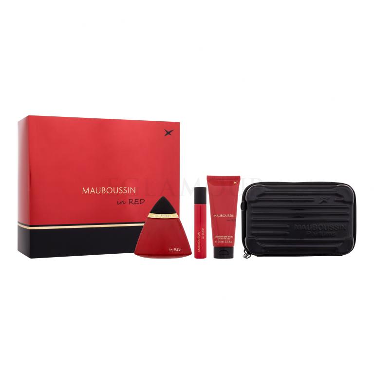 Mauboussin Mauboussin in Red Zestaw woda perfumowana 100 ml + woda perfumowana 20 ml + mleczko do ciała 75 ml + torebka crossbody