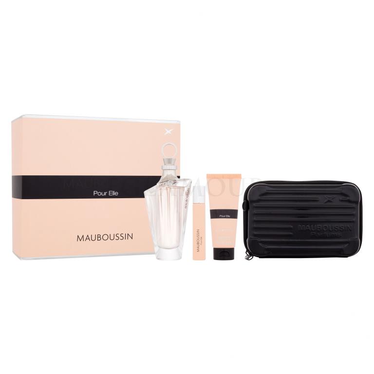 Mauboussin Pour Elle Zestaw woda perfumowana 100 ml + woda perfumowana 20 ml + mleczko do ciała 75 ml + torba na ramię Uszkodzone pudełko