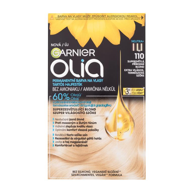 Garnier Olia Farba do włosów dla kobiet 60 g Odcień 110 Super Light Natural Blonde Uszkodzone pudełko