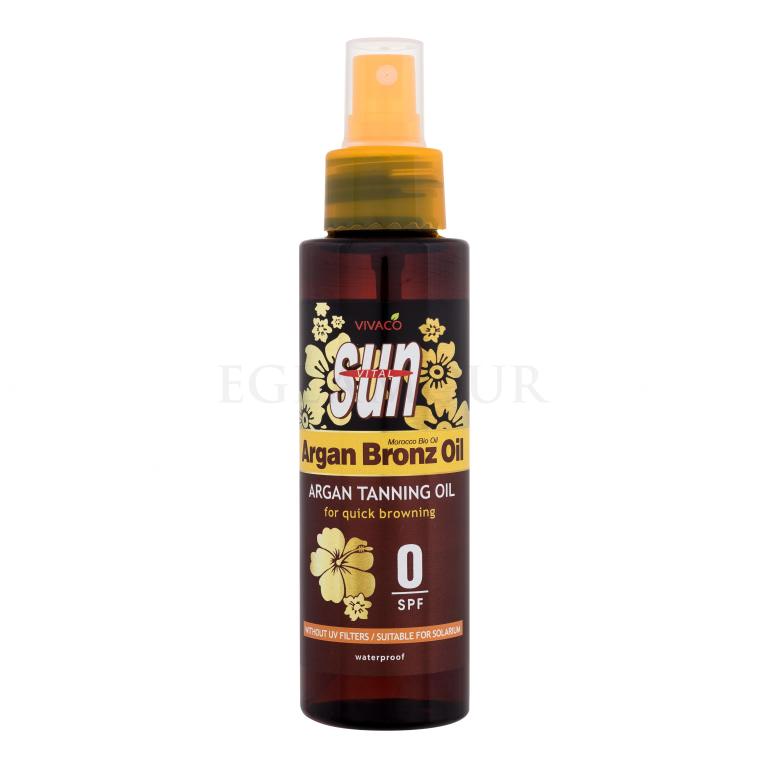 Vivaco Sun Argan Bronz Oil Tanning Oil SPF0 Preparat do opalania ciała 100 ml uszkodzony flakon