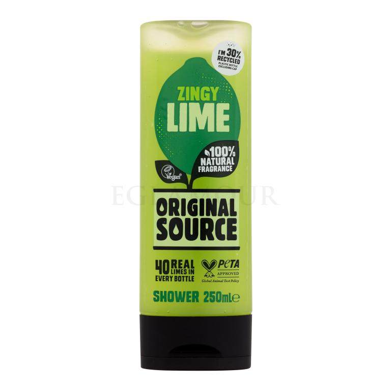 Original Source Shower Zingy Lime Żel pod prysznic dla kobiet 250 ml