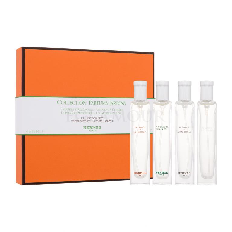 Hermes Un Jardin Collection Zestaw woda toaletowa Un Jardin Sur Le Nil 15 ml + woda toaletowa Le Jardin de Monsieur Li 15 ml + woda toaletowa Un Jardin a Cythere 15 ml + woda toaletowa Un Jardin Sur La Lagune 15 ml