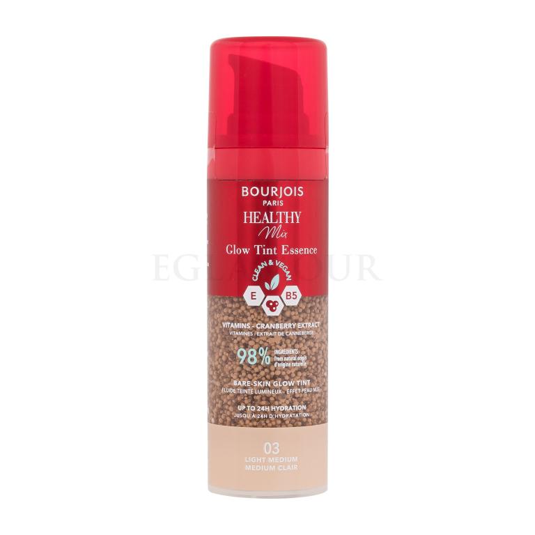 BOURJOIS Paris Healthy Mix Clean &amp; Vegan Glow Tint Essence Podkład dla kobiet 30 ml Odcień 03 Light Medium