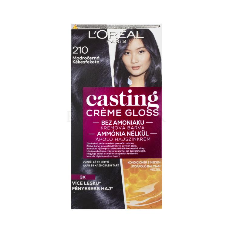 L&#039;Oréal Paris Casting Creme Gloss Farba do włosów dla kobiet 48 ml Odcień 210 Blue Black