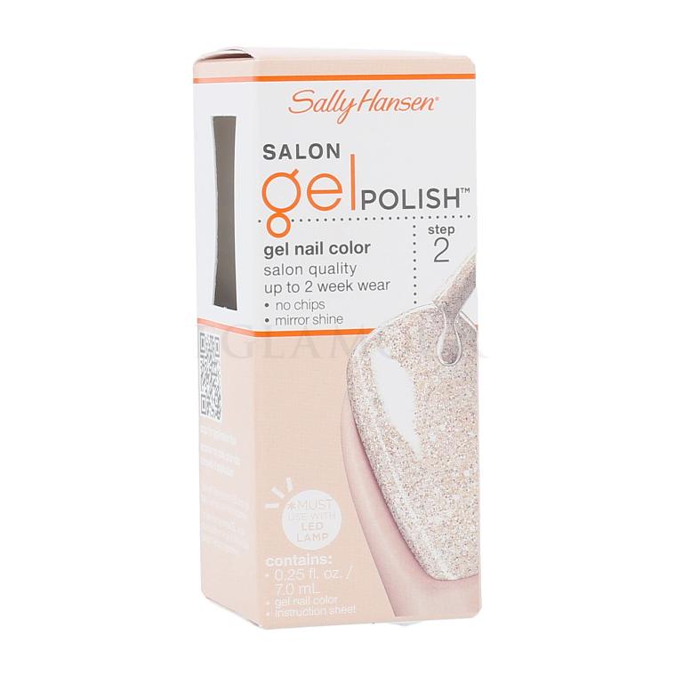 Sally Hansen Salon Gel Polish Gel Nail Color Lakier do paznokci dla kobiet 7 ml Odcień 185 Karat Cake