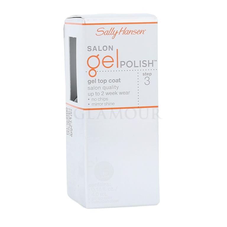 Sally Hansen Salon Gel Polish Step 3 Gel Top Coat Lakier do paznokci dla kobiet 4 ml